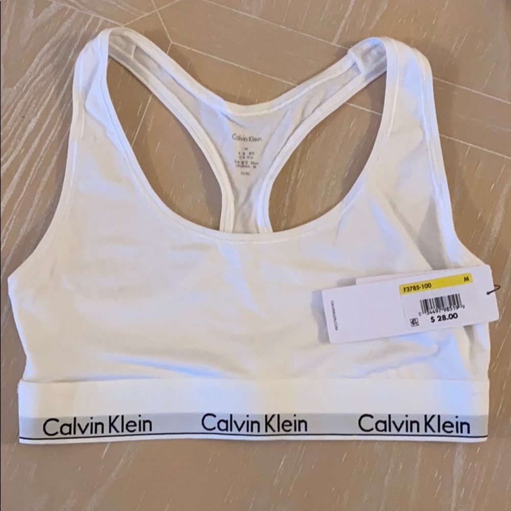 White Calvin Klein Sports Bra